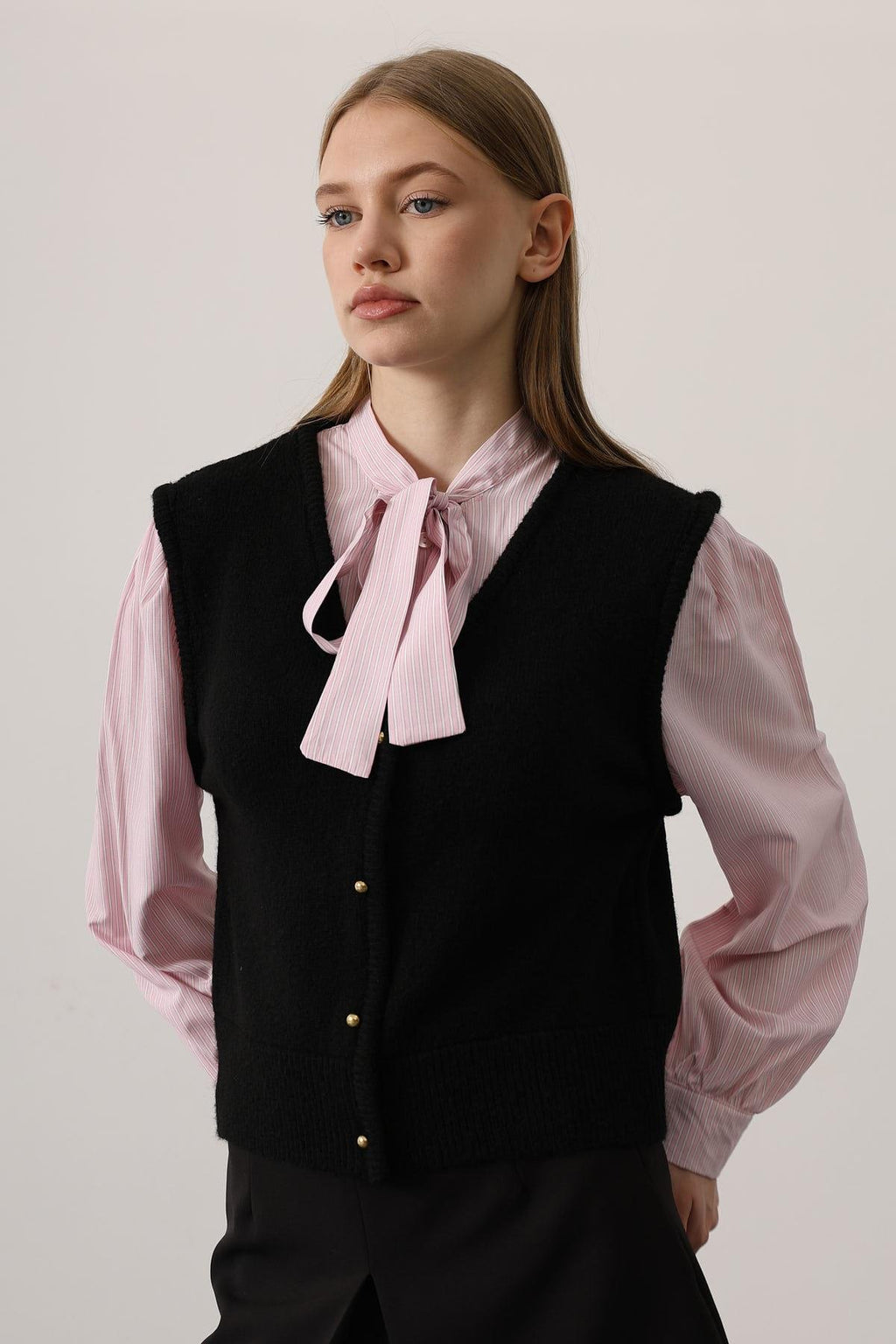 Camisa Lazo Rosa con Chaleco