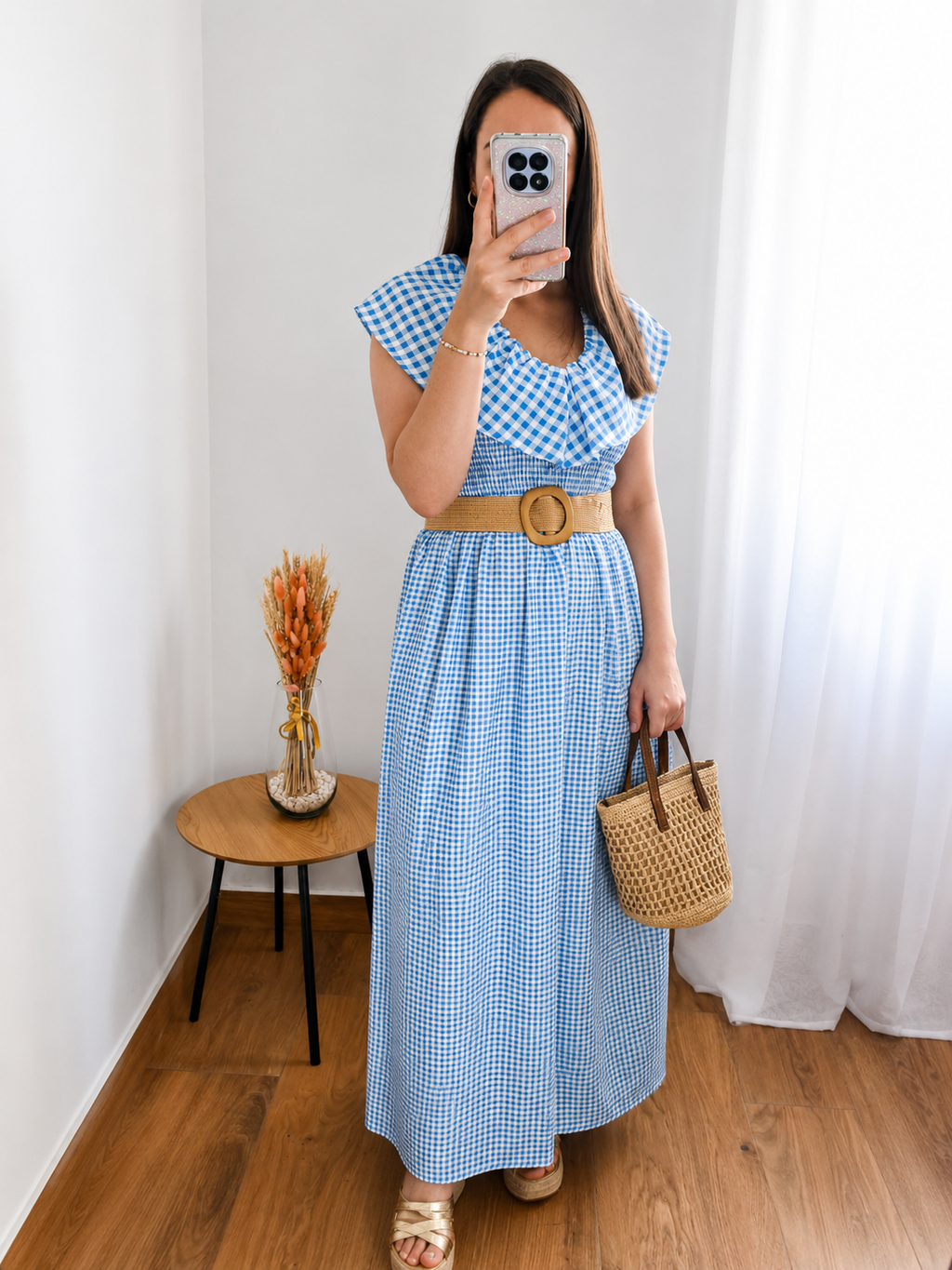 Vestido Vichy Azul