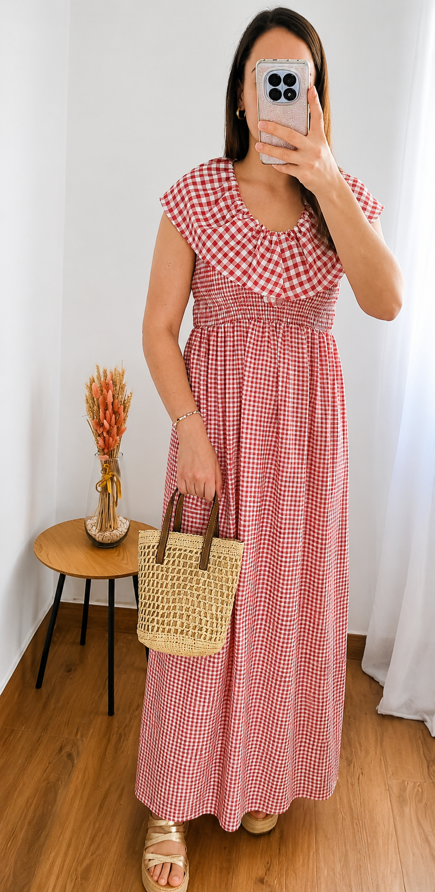 Vestido Vichy Rosa