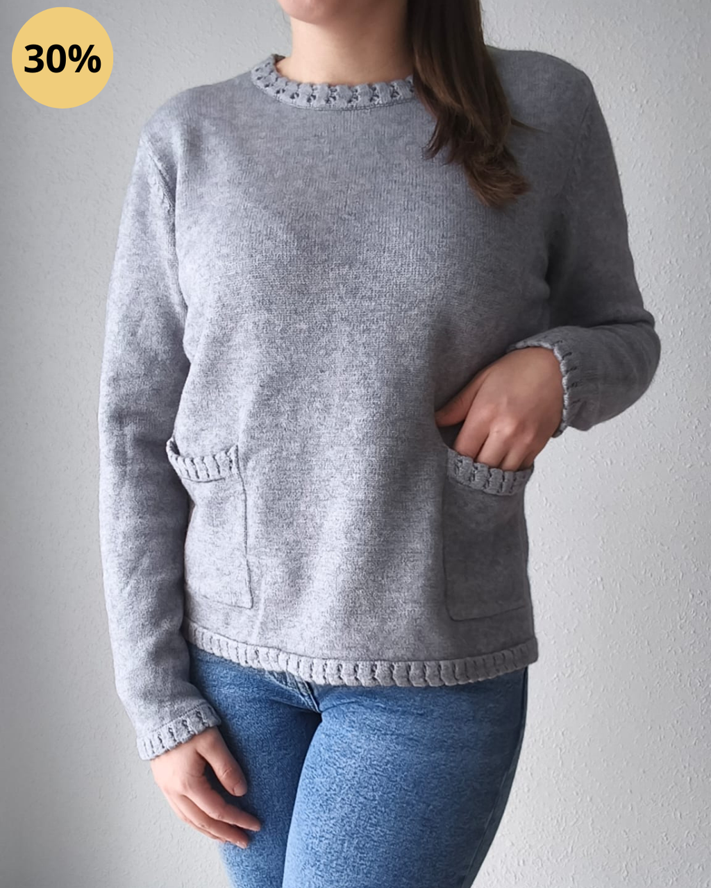 Jersey Gris Bolsillos