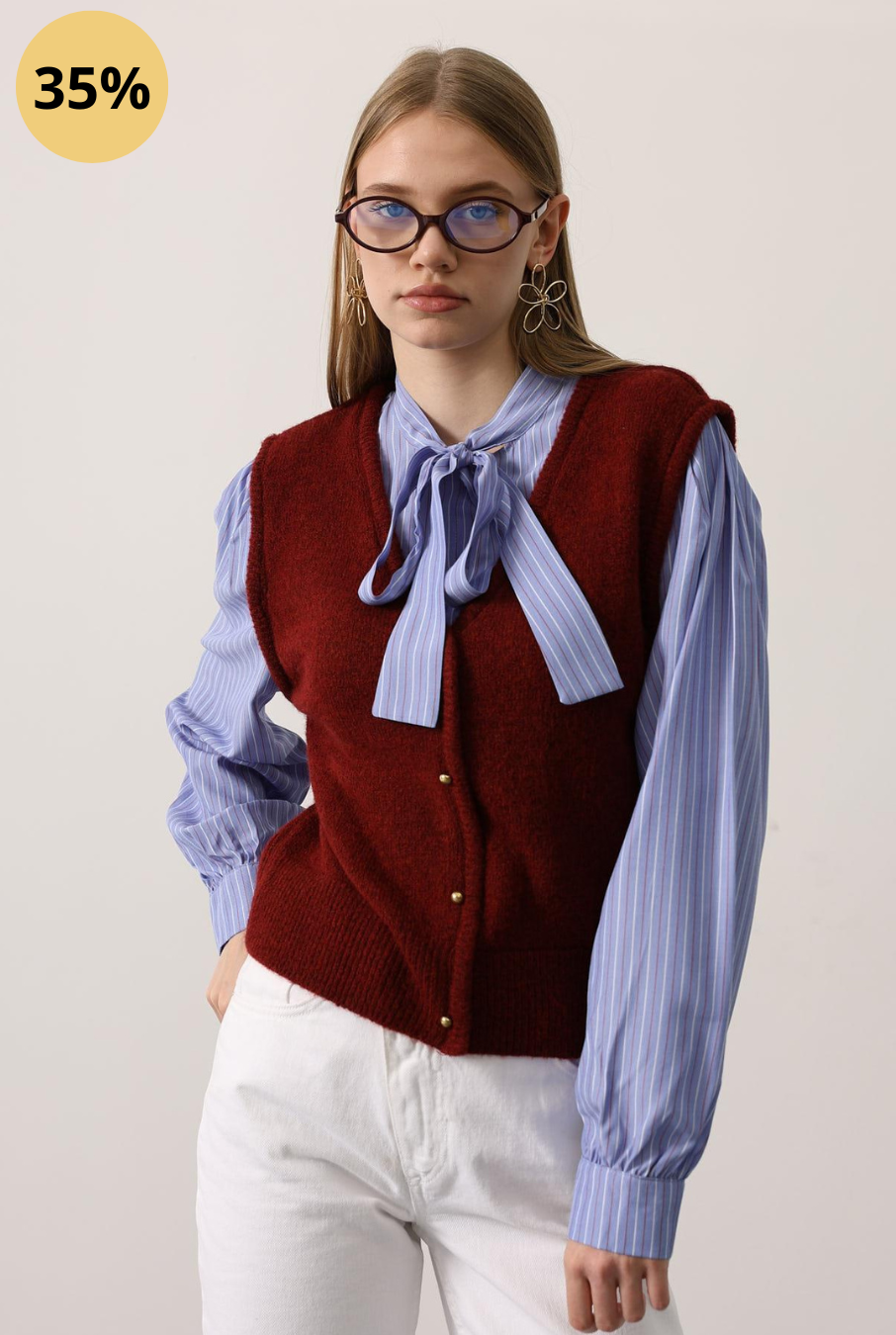 Chaleco con Mangas de Camisa