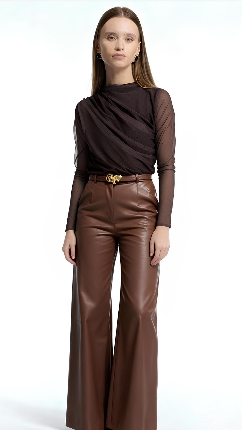 Pantalón Polipiel Marrón