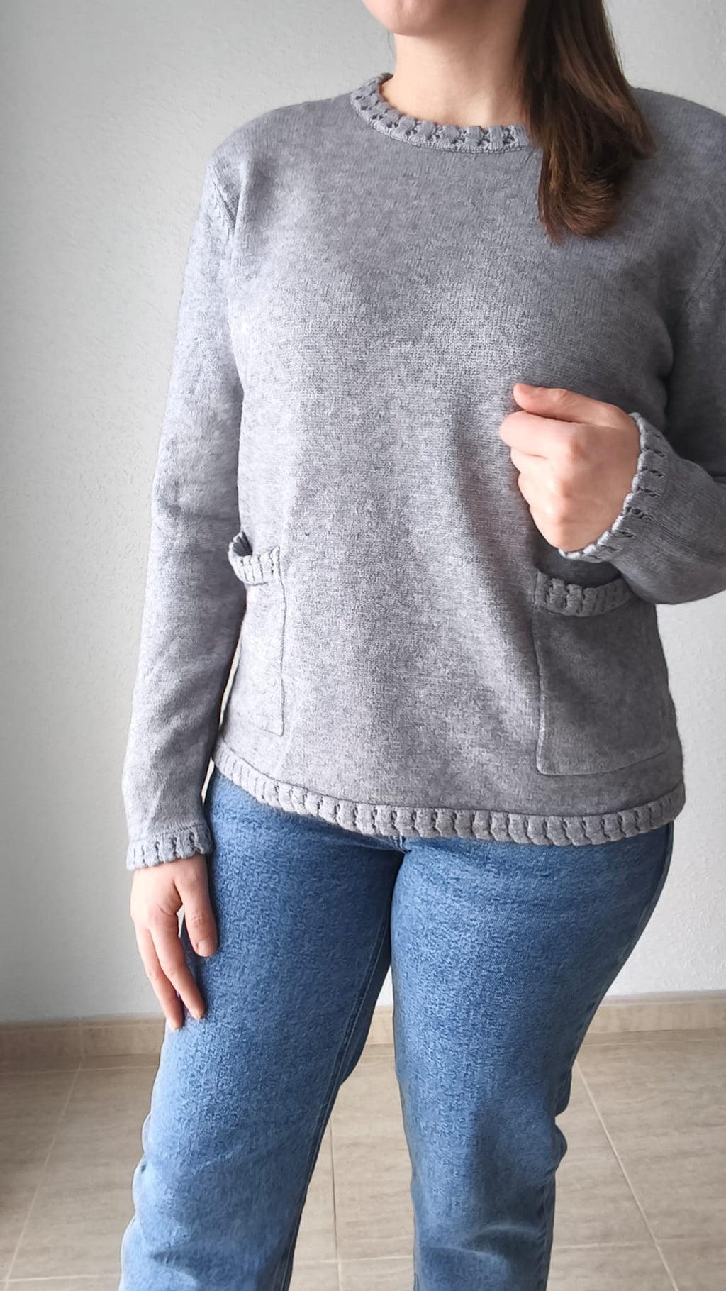 Jersey Gris Bolsillos