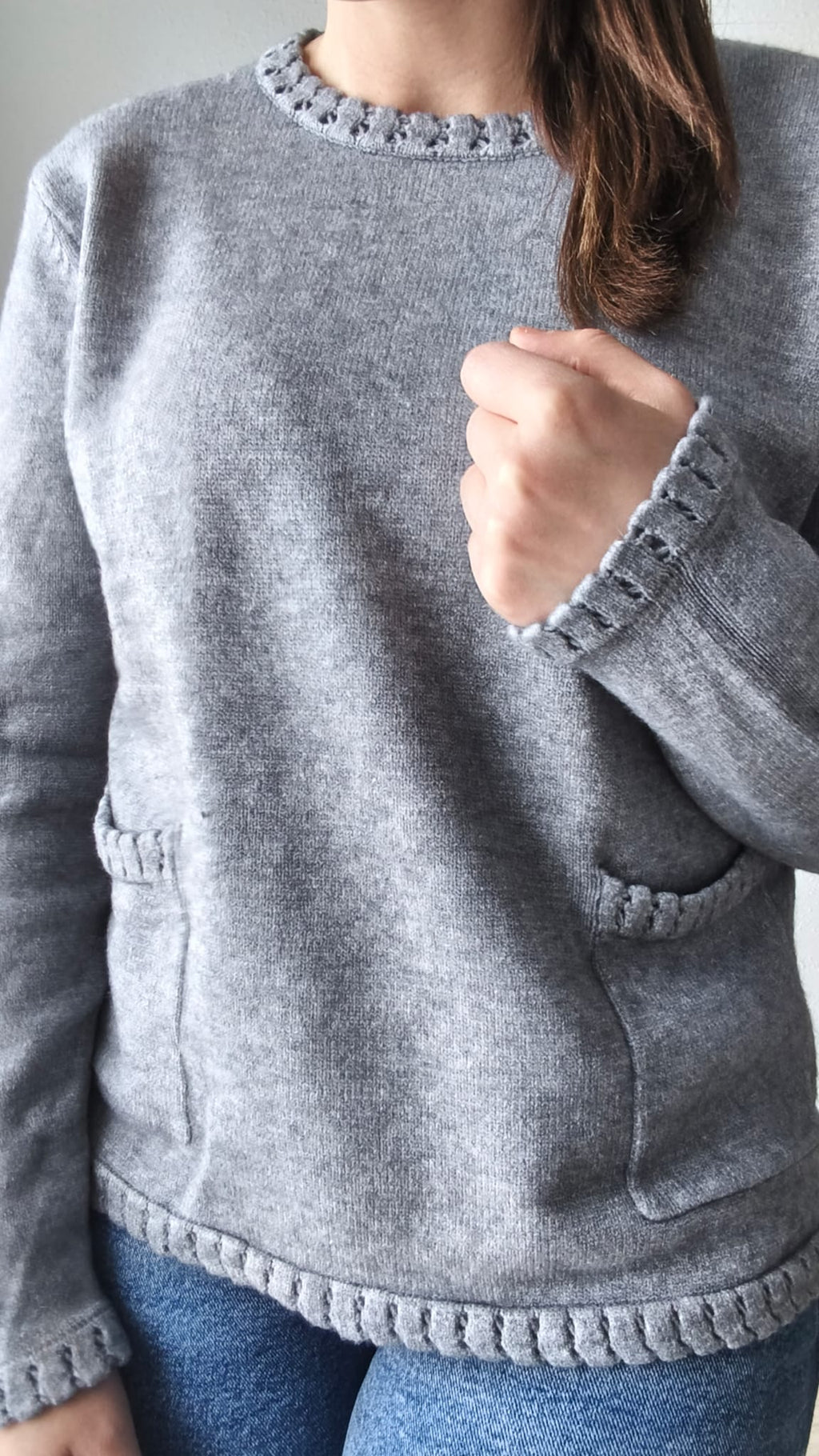 Jersey Gris Bolsillos