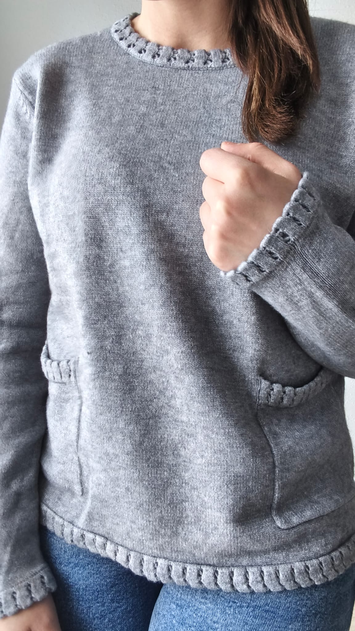 Jersey Gris Bolsillos