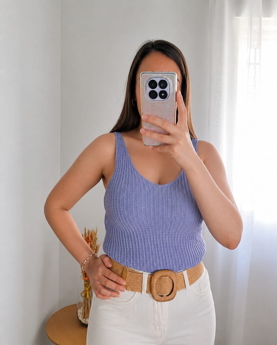 Top Tirantes Lila