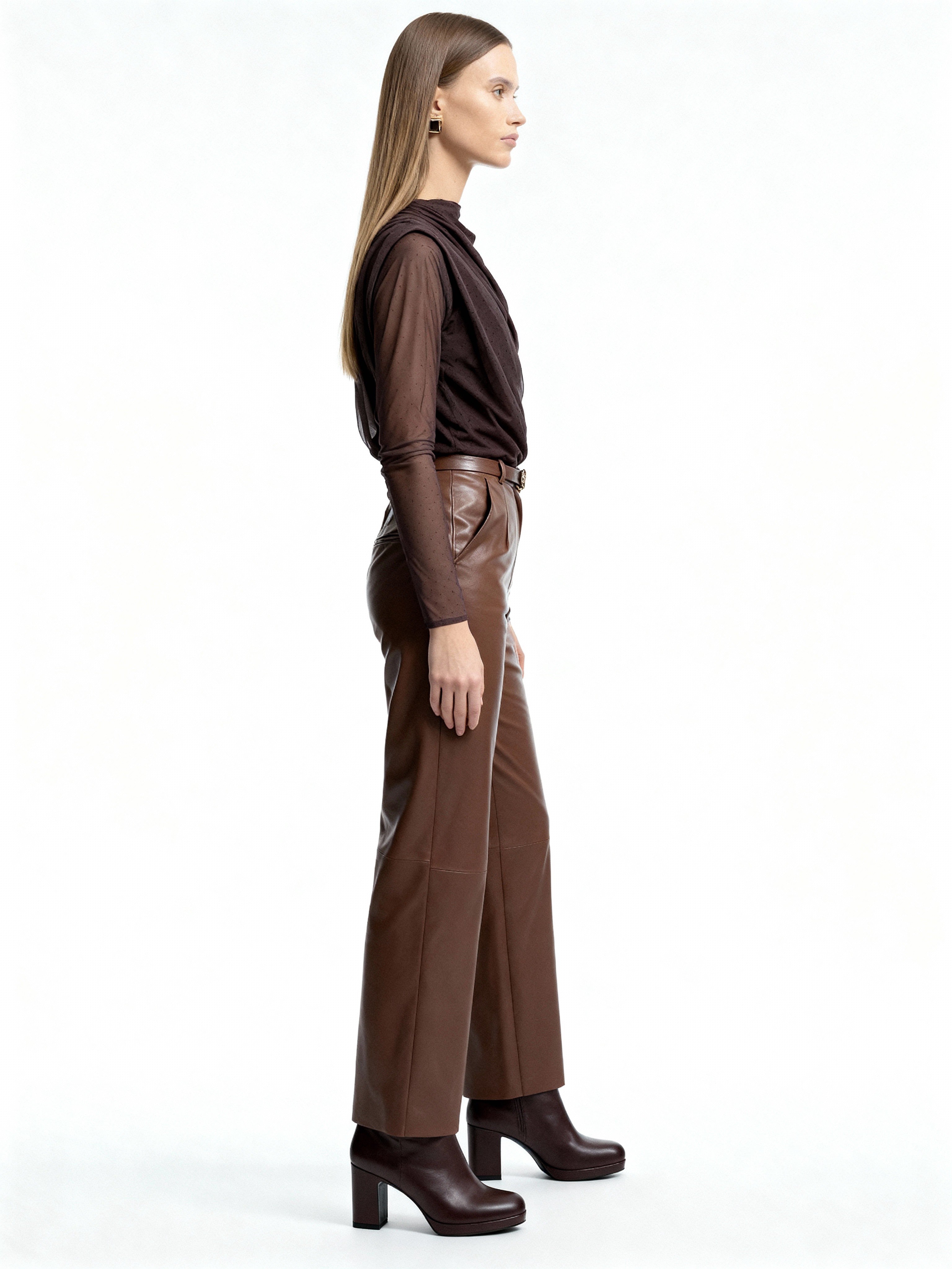 Pantalón Polipiel Marrón