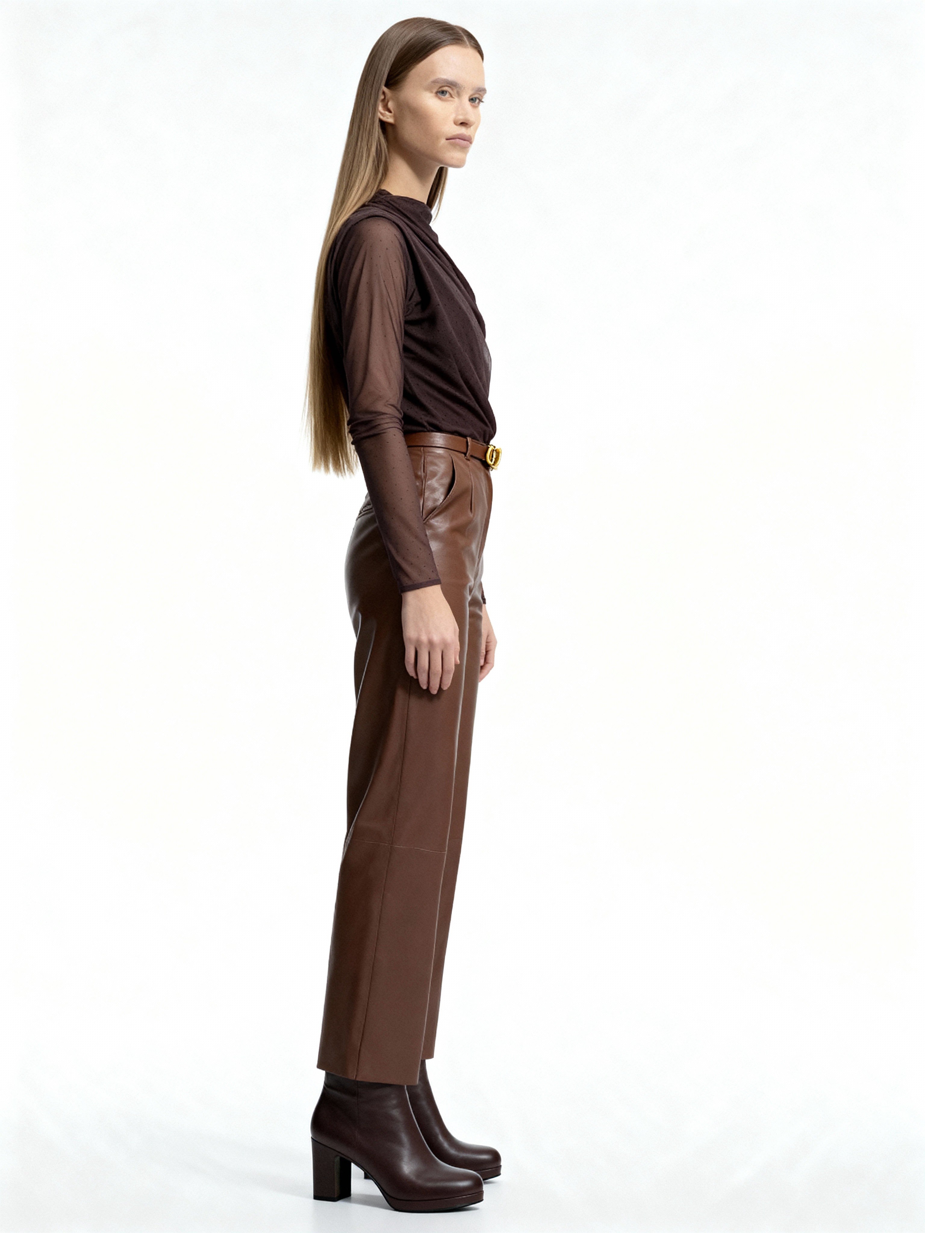 Pantalón Polipiel Marrón