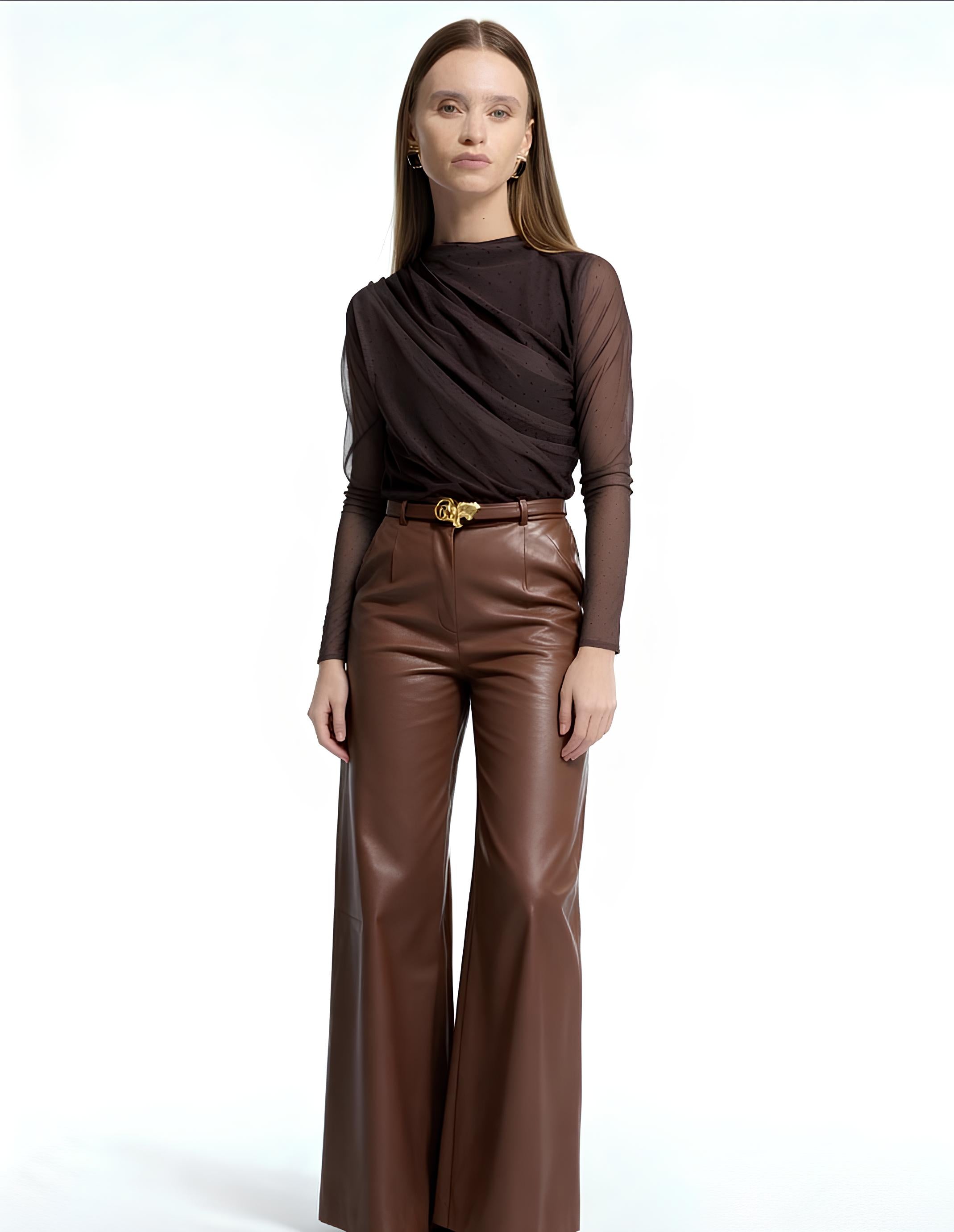 Pantalón Polipiel Marrón